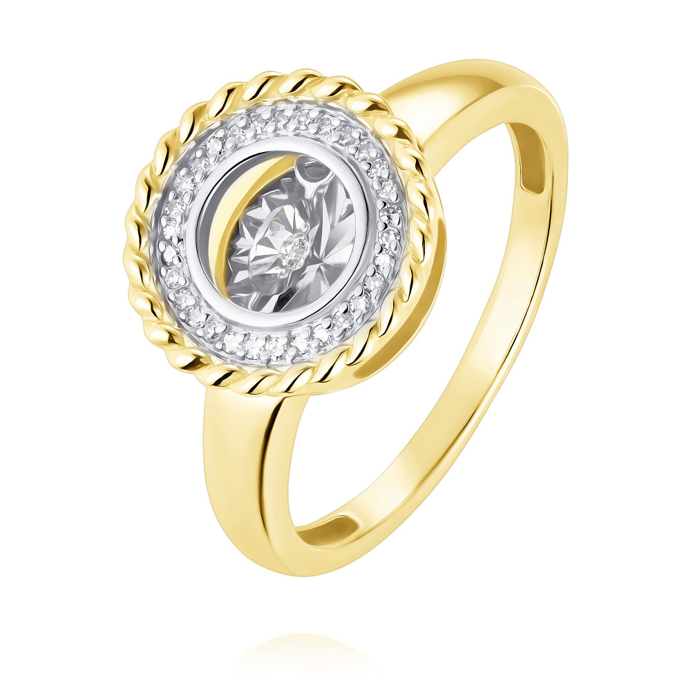 Кольцо колье звёзды с 51 бриллиантом из жёлтого золота