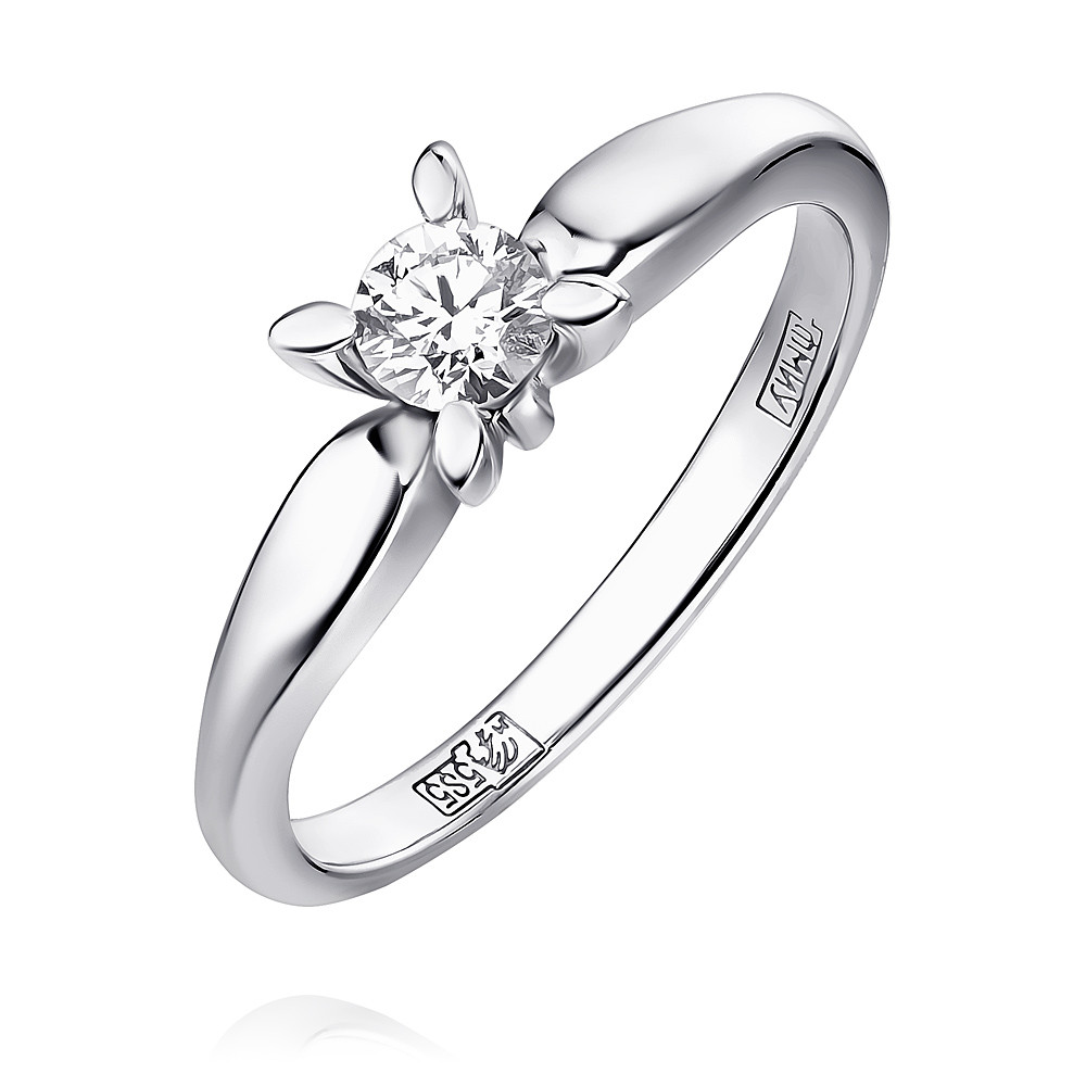 Купить кольцо из белого золота 585 пробы с бриллиантом в Москве винтернет-магазине, цена от 167845, артикул 1410446-А51Д-41