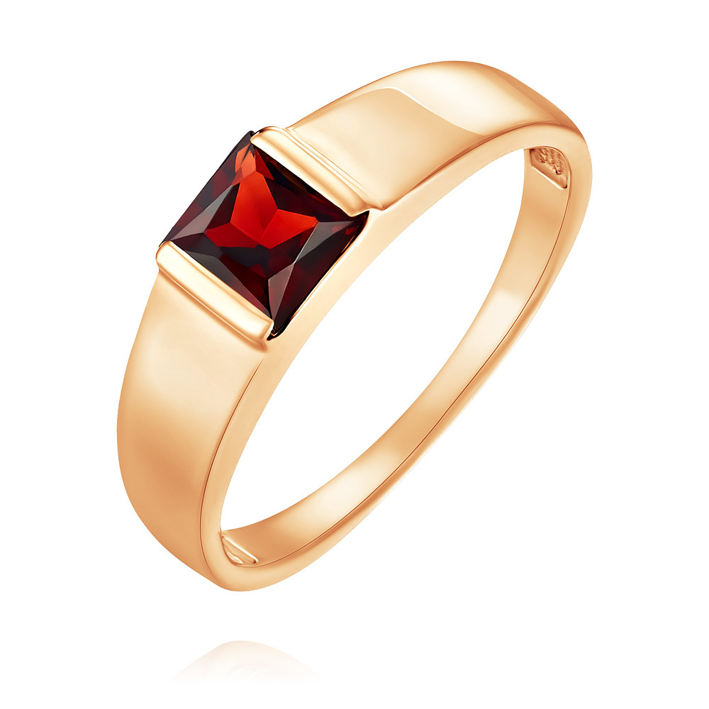 Купить кольцо из красного золота 585 пробы с гранатом в Москве в интернет- магазине, цена от 34105, артикул 1411643-А500-655